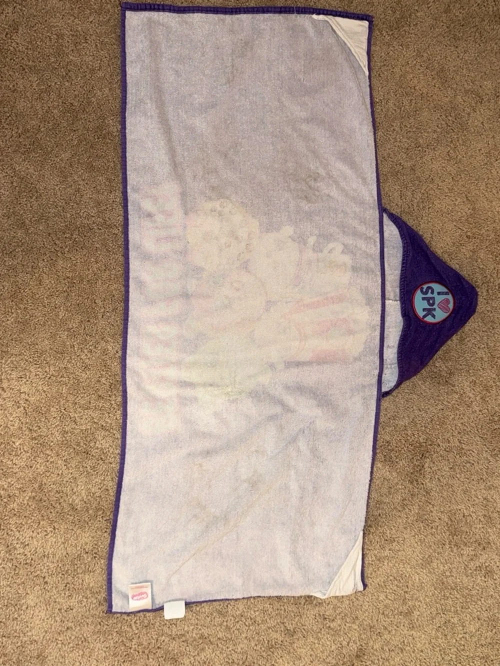 Shopkins Purple 'Besties For Life' Hooded Towel with Cute Characters